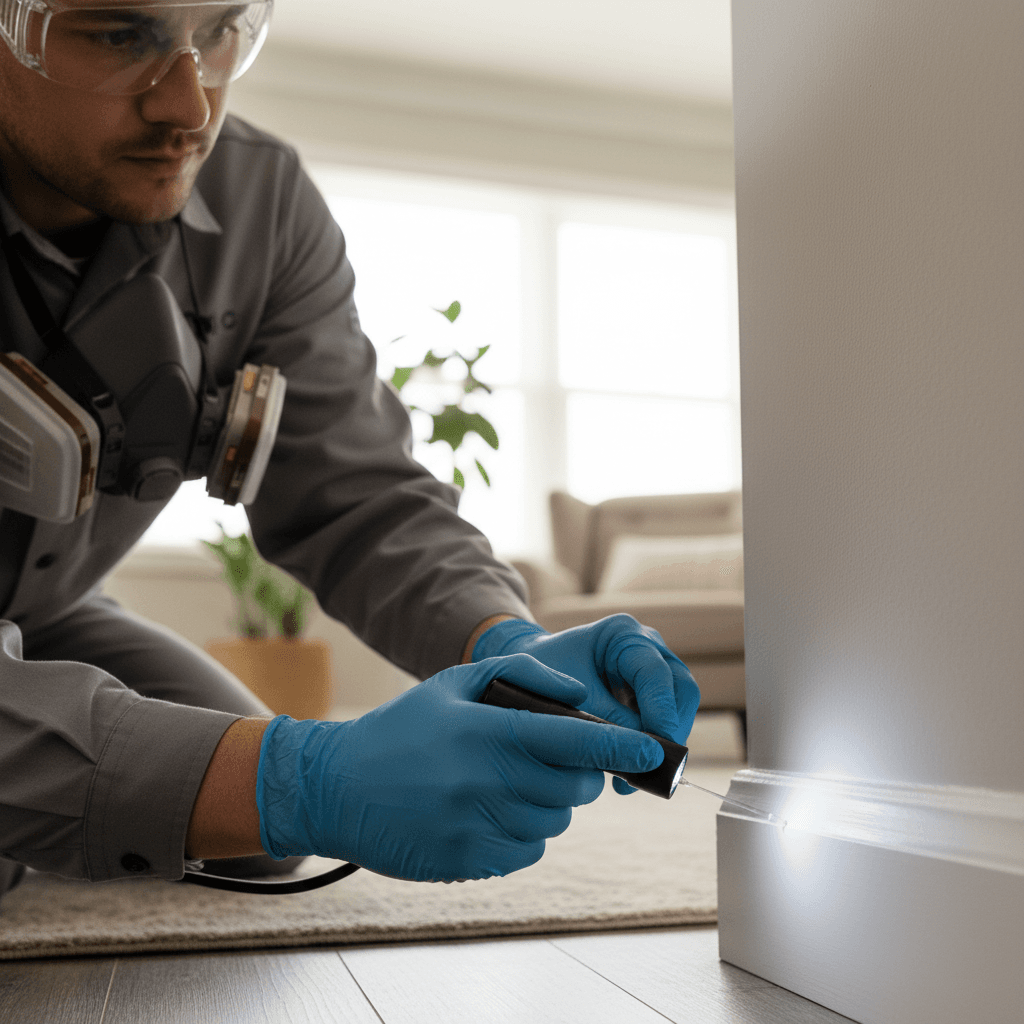 Targeted pest treatment application in home